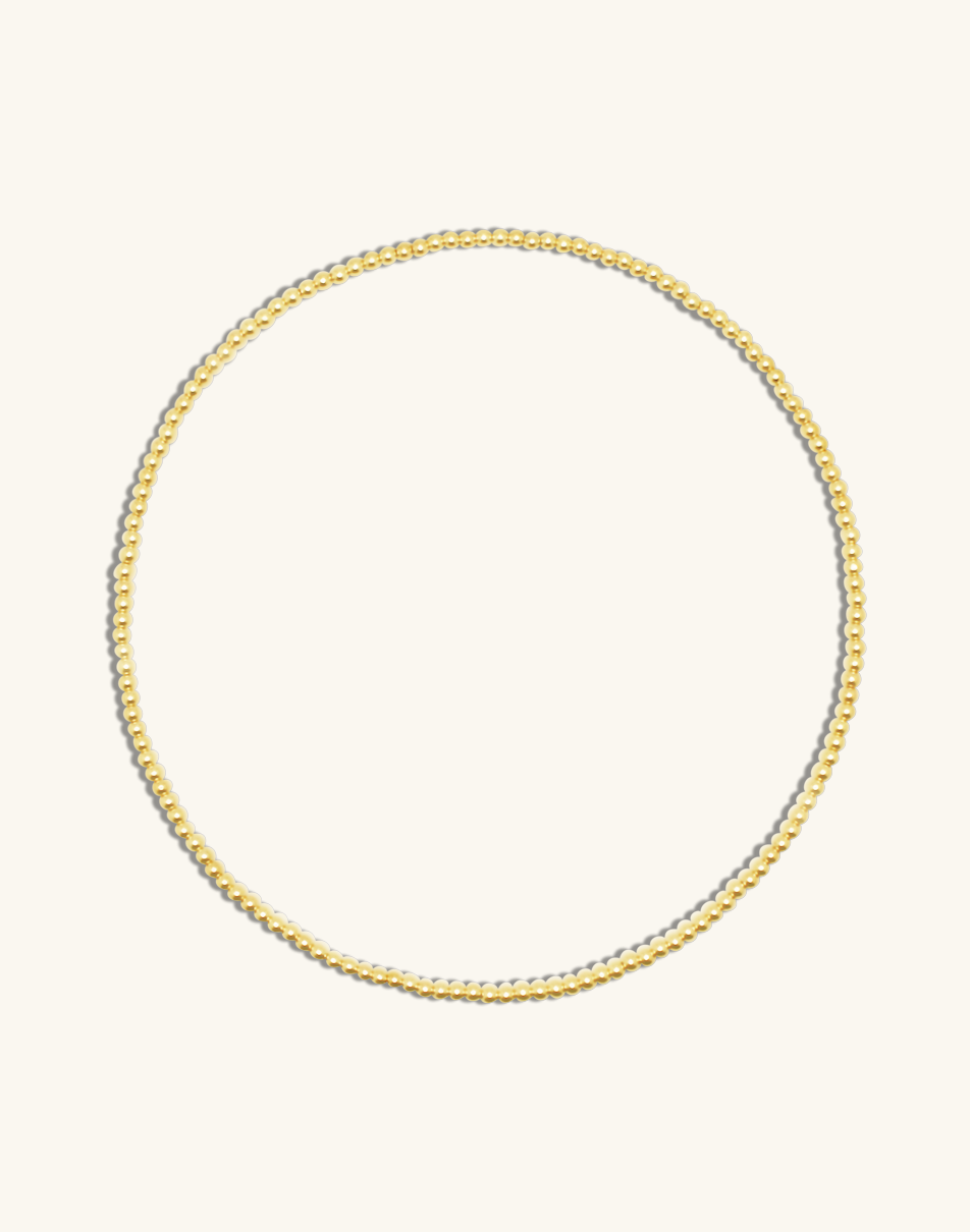 LVH 3MM Gold Stretch Necklace