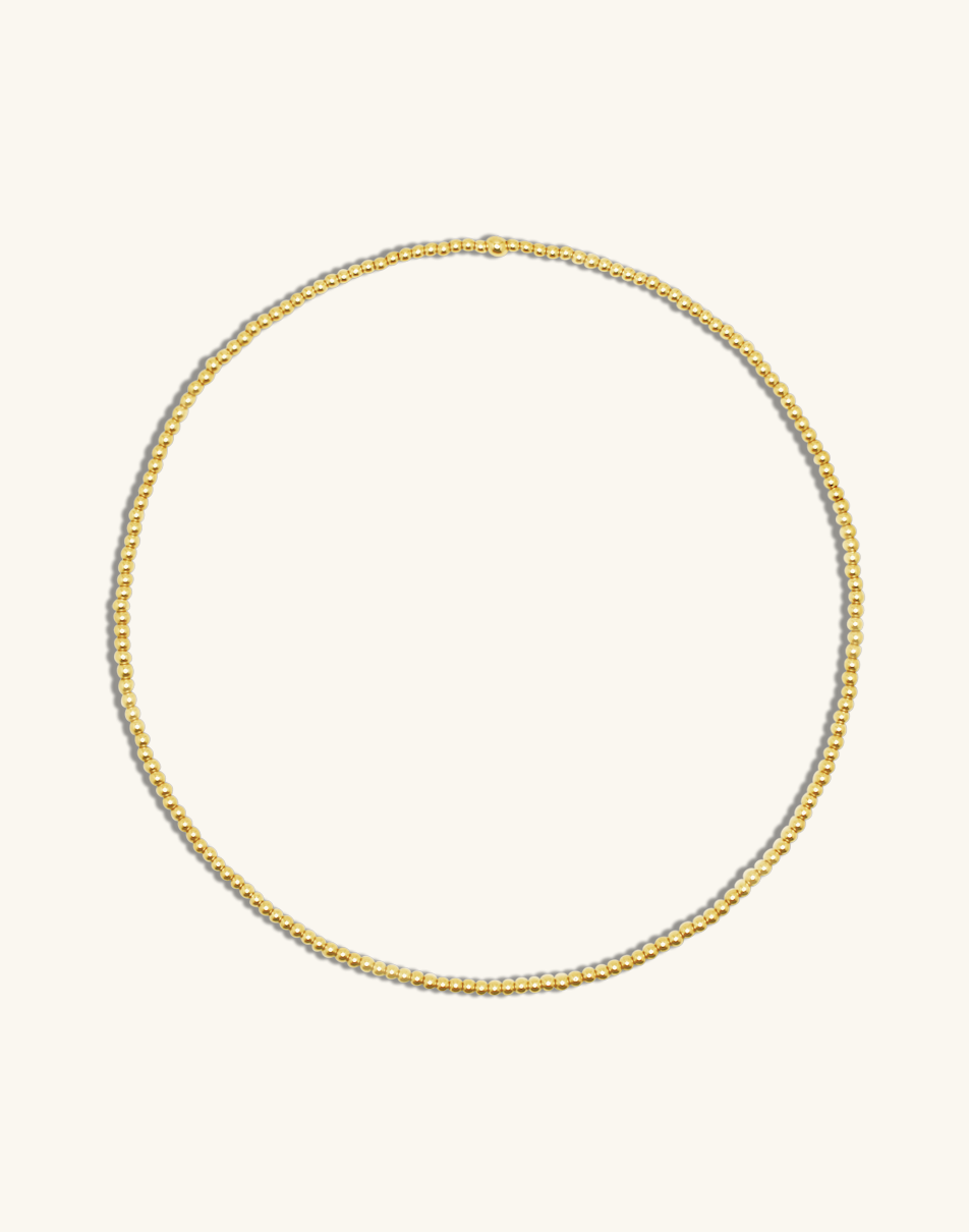 LVH 2.5MM Gold Stretch Necklace