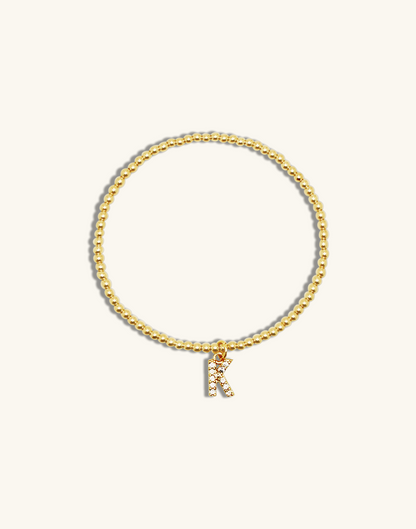 Tiny Pave Initial Bracelet.